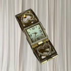 Timeless Elegance Quartz Watch - Vintage Gold Tone Heart Link With Rhinestones - Image 3