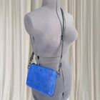JAG Crossbody Bag - Vibrant Blue Croc Embossed Leather - Image 1