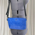 JAG Crossbody Bag - Vibrant Blue Croc Embossed Leather - Image 2