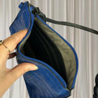 JAG Crossbody Bag - Vibrant Blue Croc Embossed Leather - Image 5