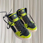 Osiris Clone NYC 83 High Top Sneakers - Retro Skate Style in Black and Neon Green - Image 1