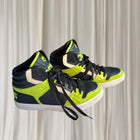 Osiris Clone NYC 83 High Top Sneakers - Retro Skate Style in Black and Neon Green - Image 2