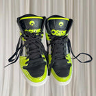 Osiris Clone NYC 83 High Top Sneakers - Retro Skate Style in Black and Neon Green - Image 3