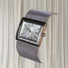 Fiorelli Women's Rectangular Watch - Elegant Silver Mesh Strap With Diamante Detail - Image 2