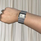 Fiorelli Women's Rectangular Watch - Elegant Silver Mesh Strap With Diamante Detail - Image 1