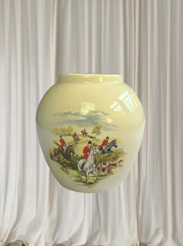 Bristol Pottery - Vintage English Equestrian Hunting Scene Decor - Image 1