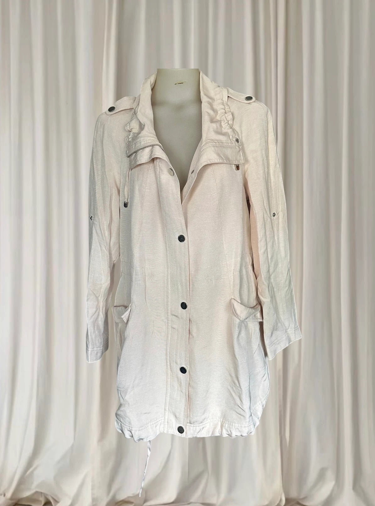 Forever New Utility Jacket - Lightweight Dusty Pink Trench Coat AU10 - Image 3