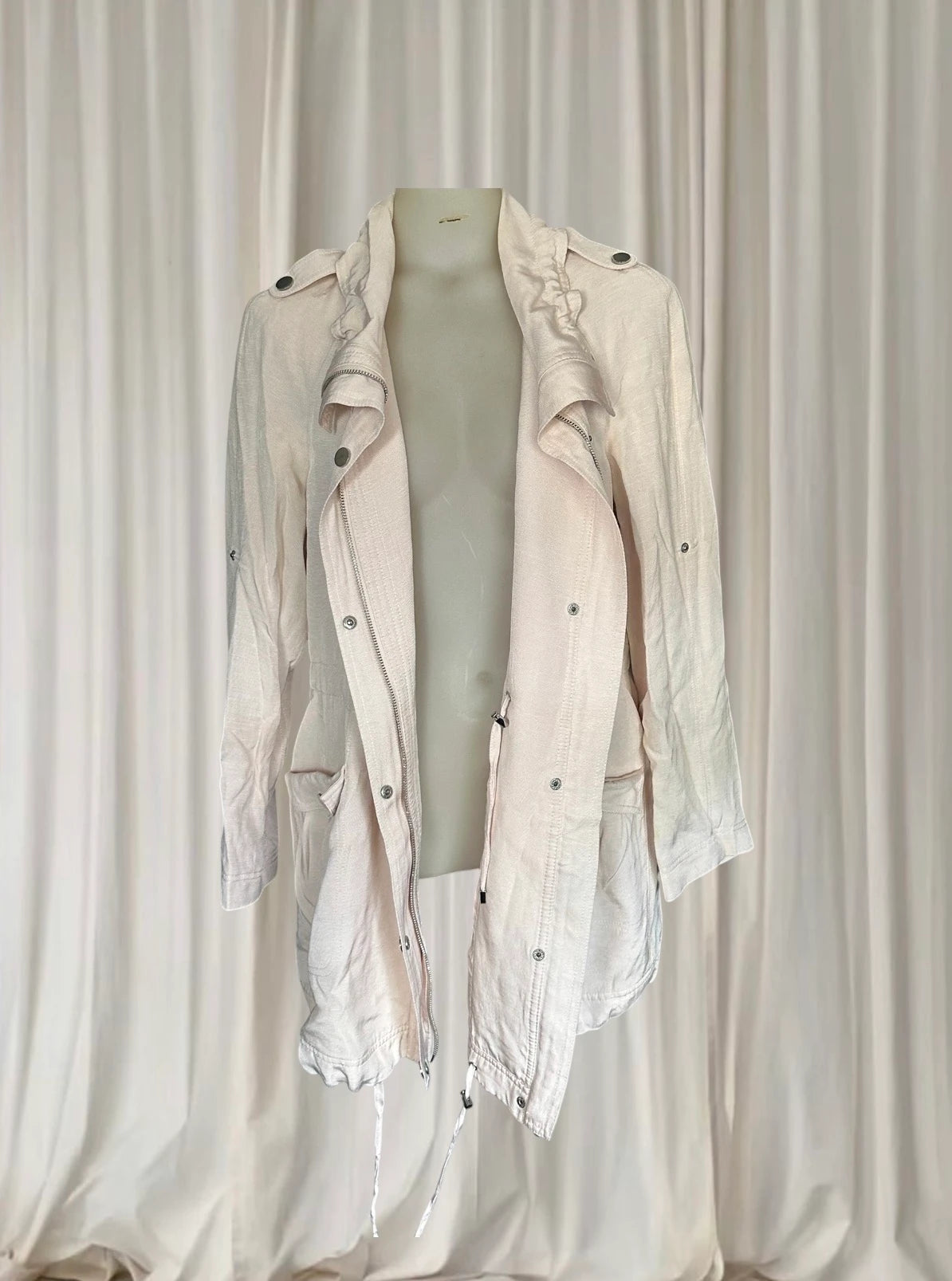 Forever New Utility Jacket - Lightweight Dusty Pink Trench Coat AU10 - Image 1
