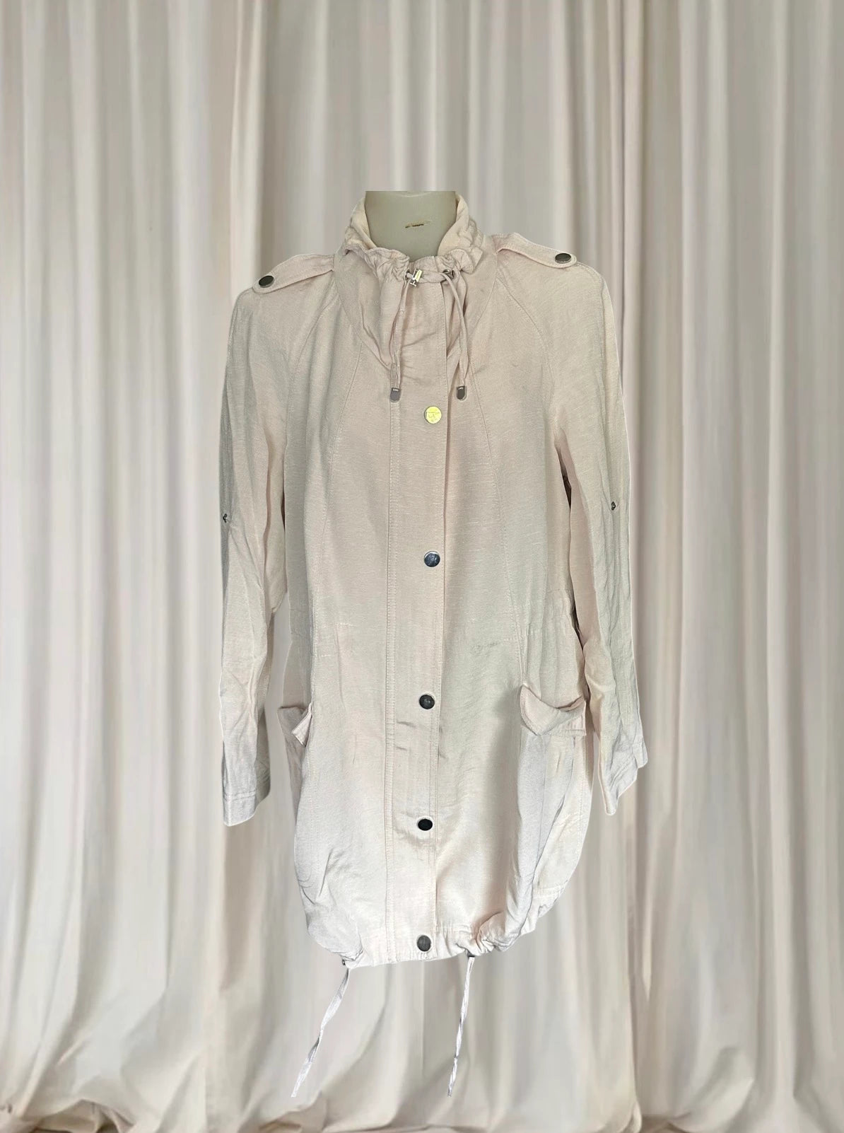 Forever New Utility Jacket - Lightweight Dusty Pink Trench Coat AU10 - Image 4