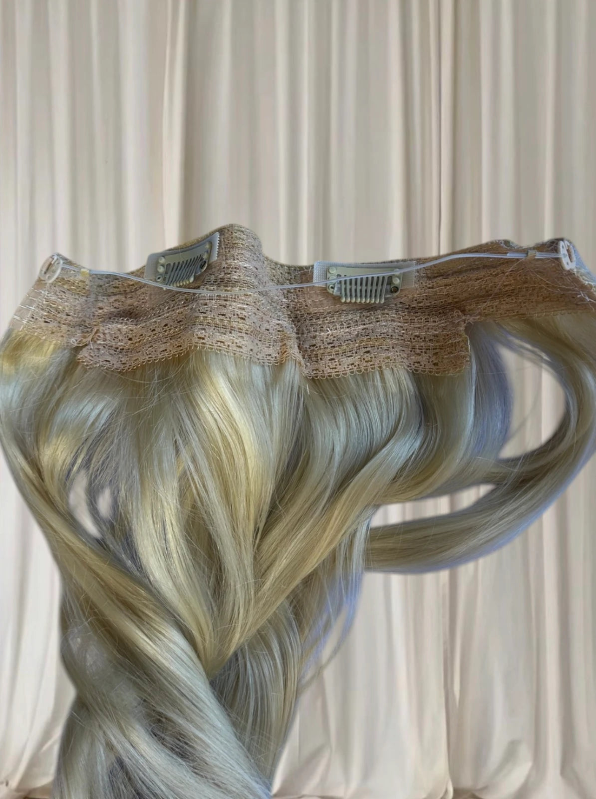 ZALA Hair Extensions Volumizer One Piece - Premium Blonde Human Hair - Image 6