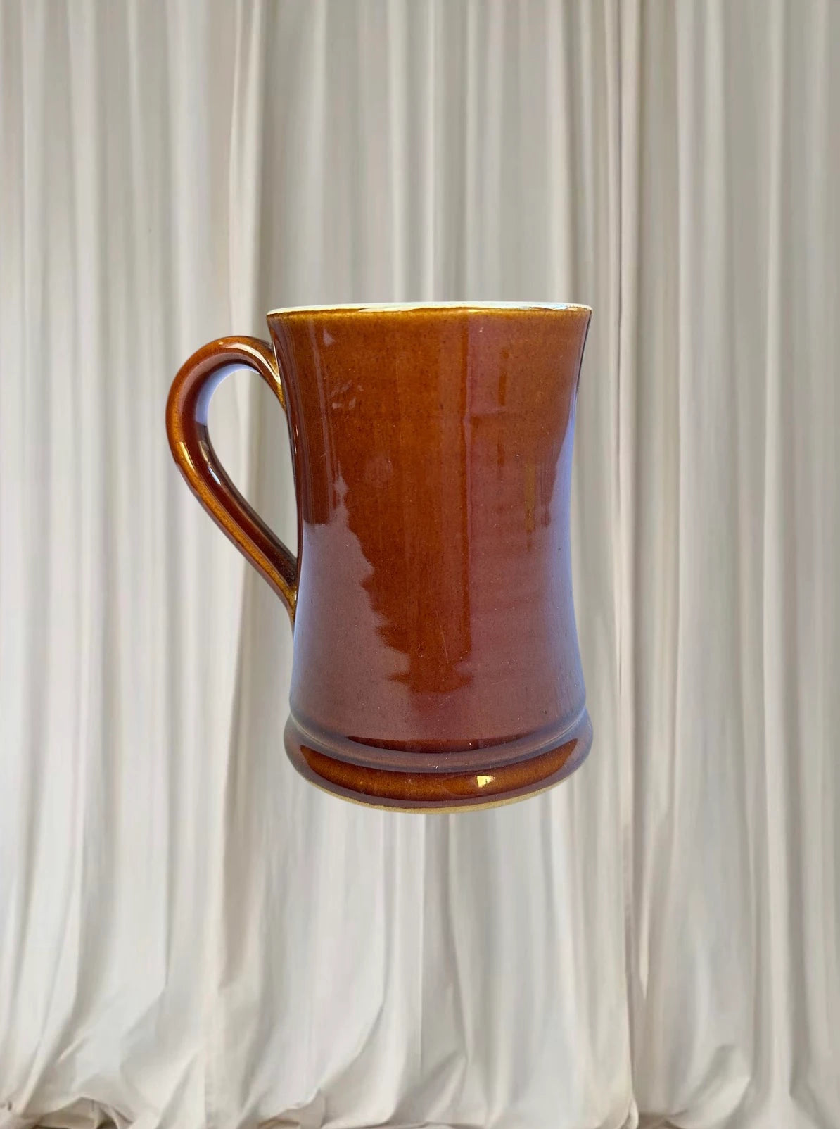 Denby Stoneware Coffee Mug - Vintage Brown Glazed Tall Design - Image 2