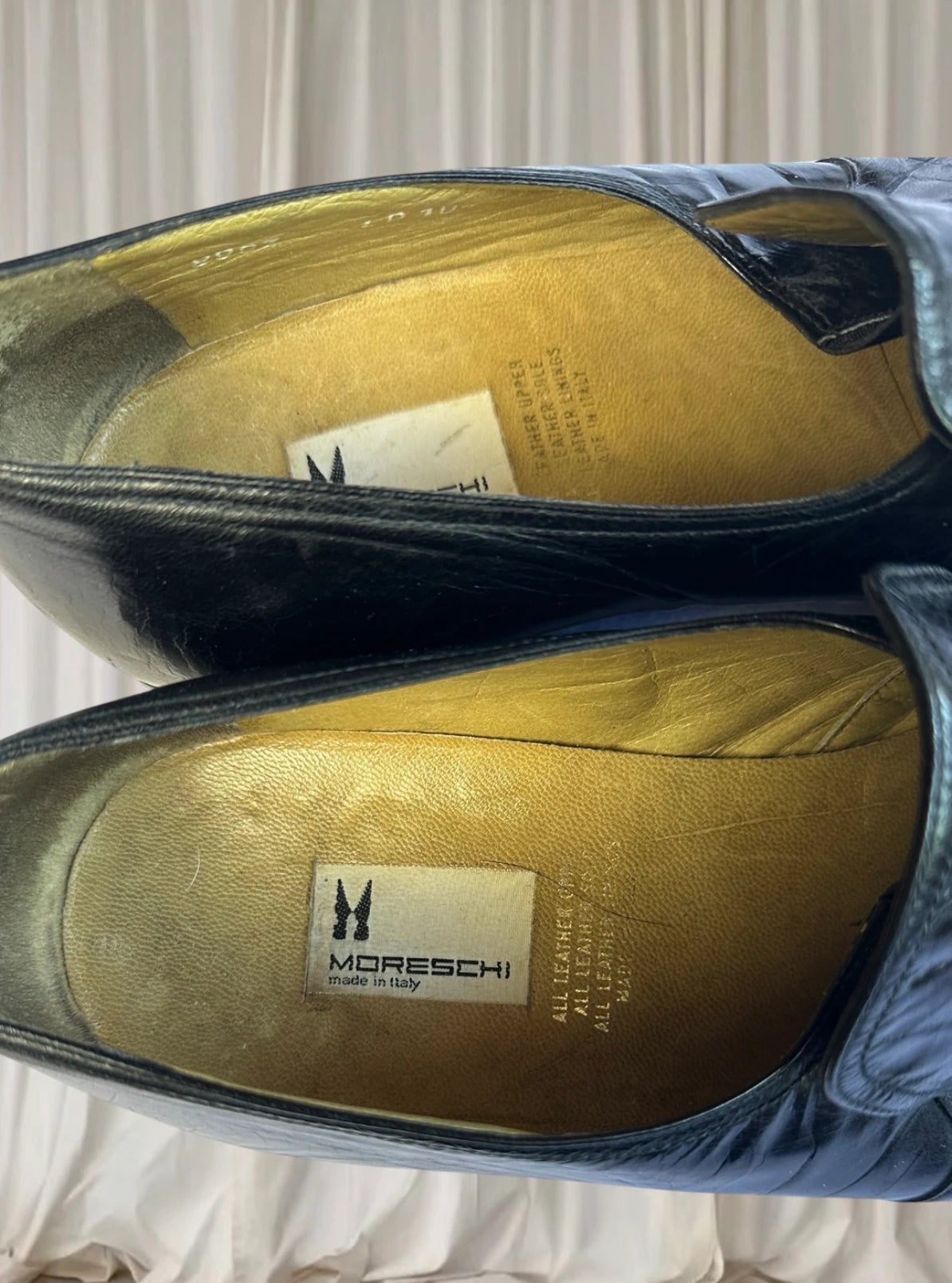 Moreschi Italian Leather Slip-On Loafers - Men's Classic Black Dress Shoes AU 10.5 - Image 6