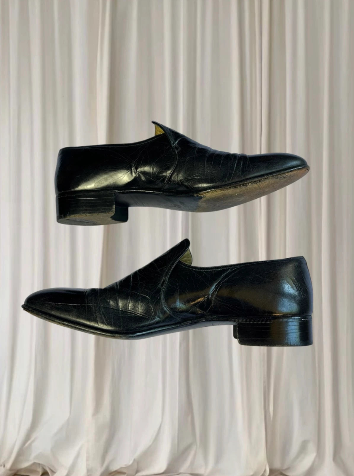 Moreschi Italian Leather Slip-On Loafers - Men's Classic Black Dress Shoes AU 10.5 - Image 5