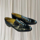 Moreschi Italian Leather Slip-On Loafers - Men's Classic Black Dress Shoes AU 10.5 - Image 1