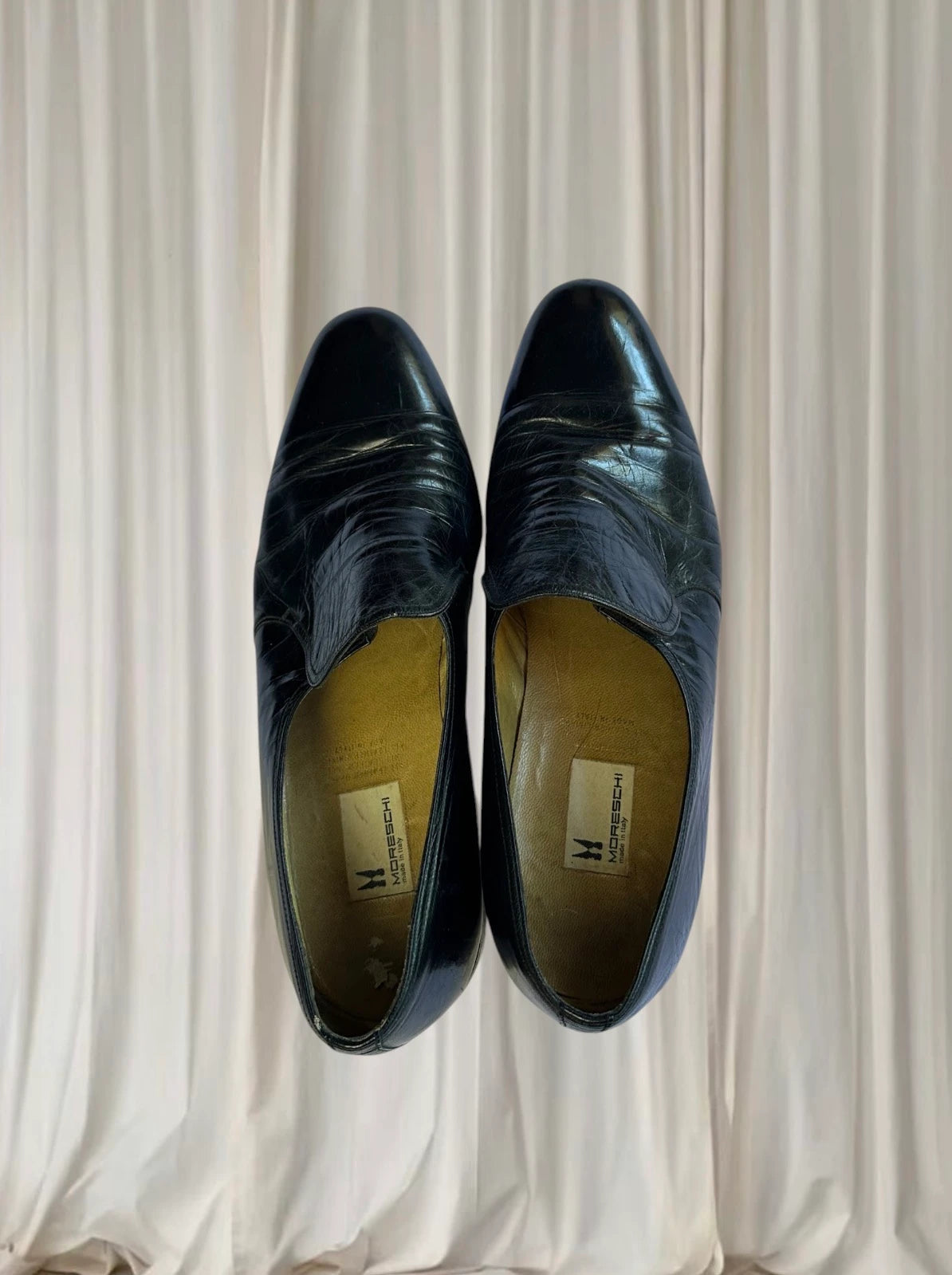Moreschi Italian Leather Slip-On Loafers - Men's Classic Black Dress Shoes AU 10.5 - Image 3