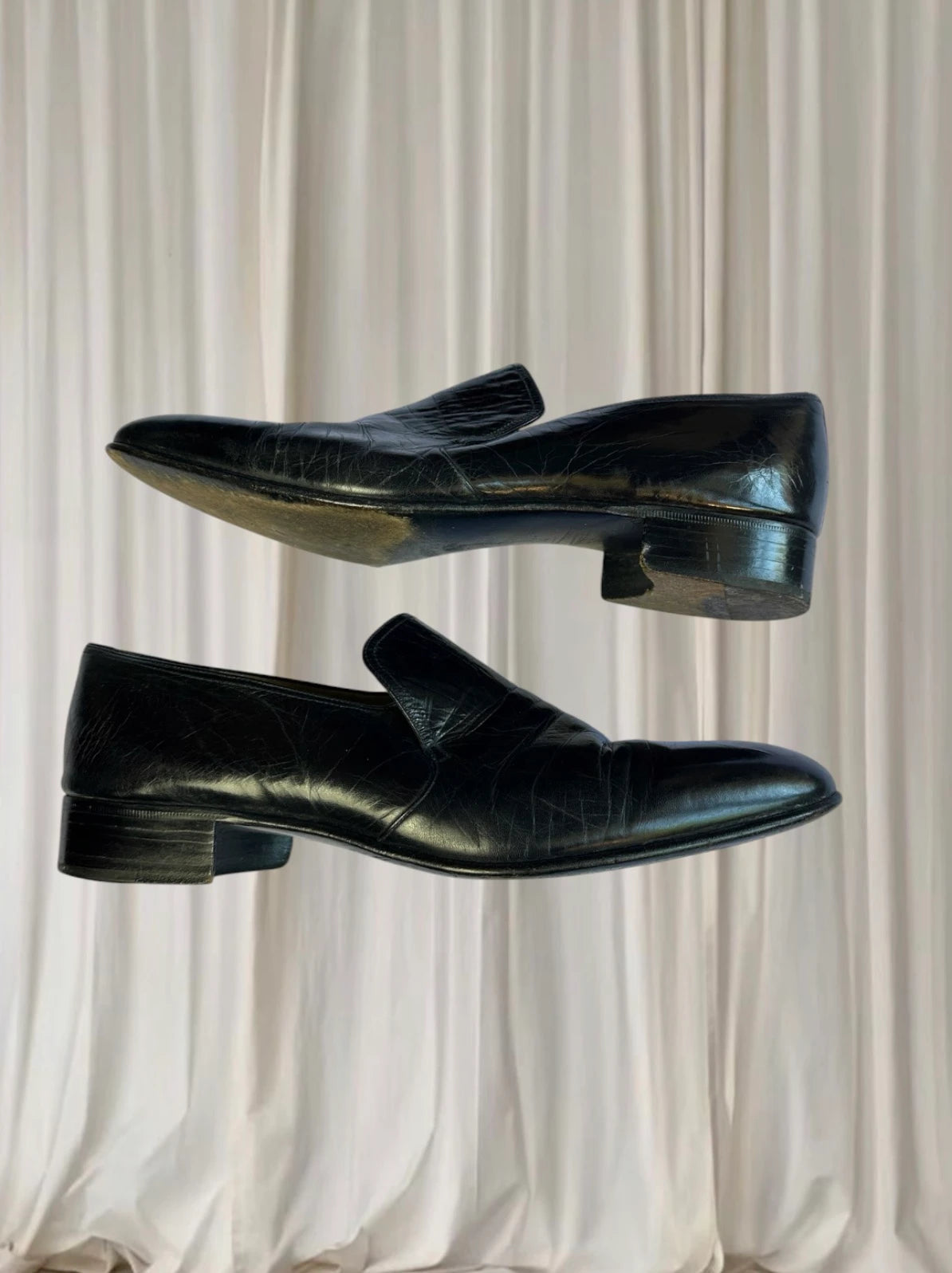 Moreschi Italian Leather Slip-On Loafers - Men's Classic Black Dress Shoes AU 10.5 - Image 4