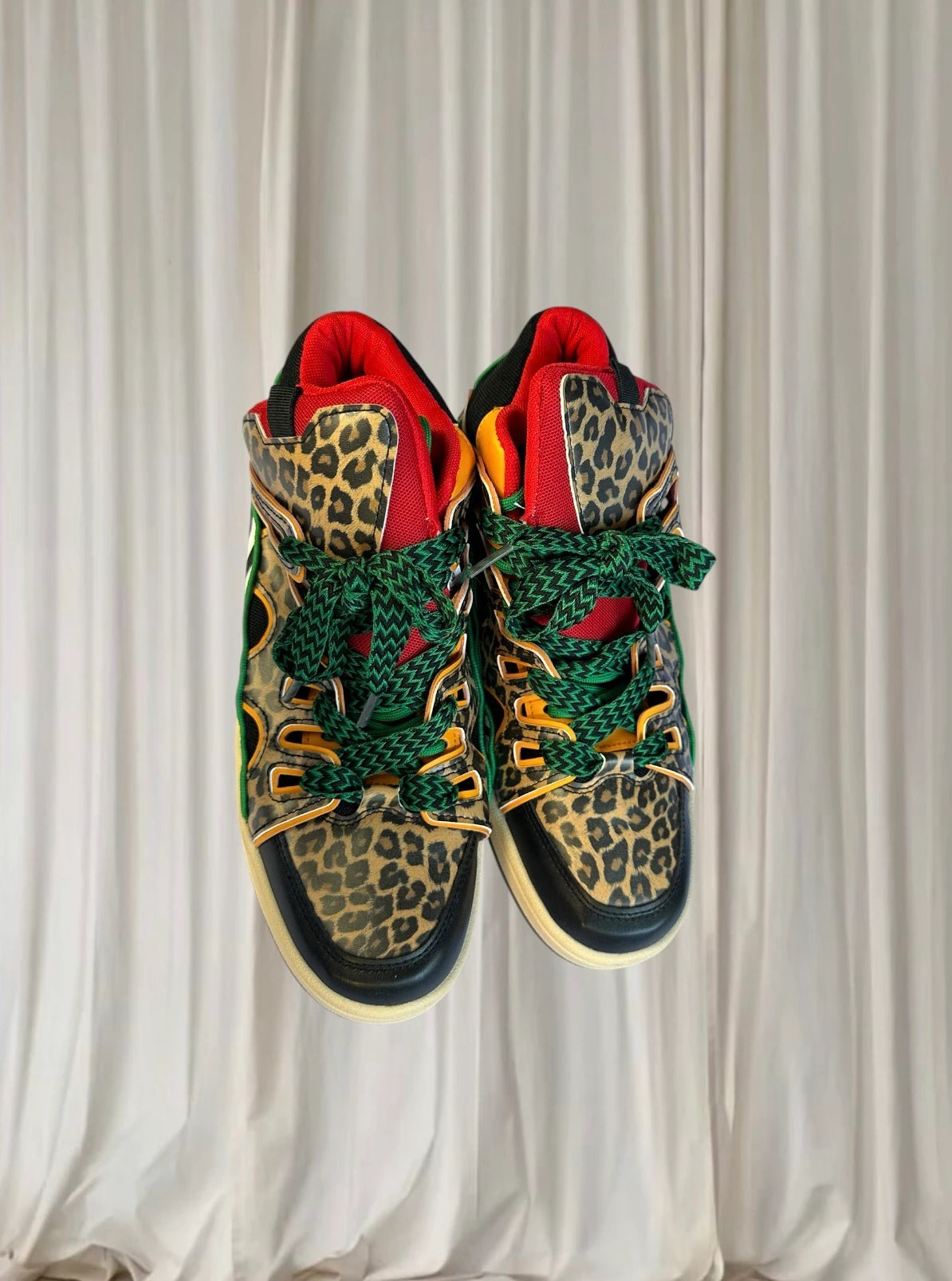 Streetwear Style Curb Sneakers - Leopard Print Animal Pattern - AU9 - Image 3