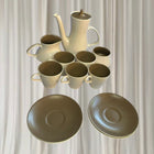 Mid-Century Espresso Coffee Set By Poole Pottery In Twintone Mushroom & Sepia - Image 1