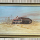 Robert Gordon Munz Original Oil Painting - Australian Outback Hotel Landscape - Image 3