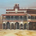 Robert Gordon Munz Original Oil Painting - Australian Outback Hotel Landscape - Image 4