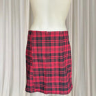 Dangerfield Escape My Affection Mini Skirt - Red Plaid Lace-Up AU10 BNWT - Image 4