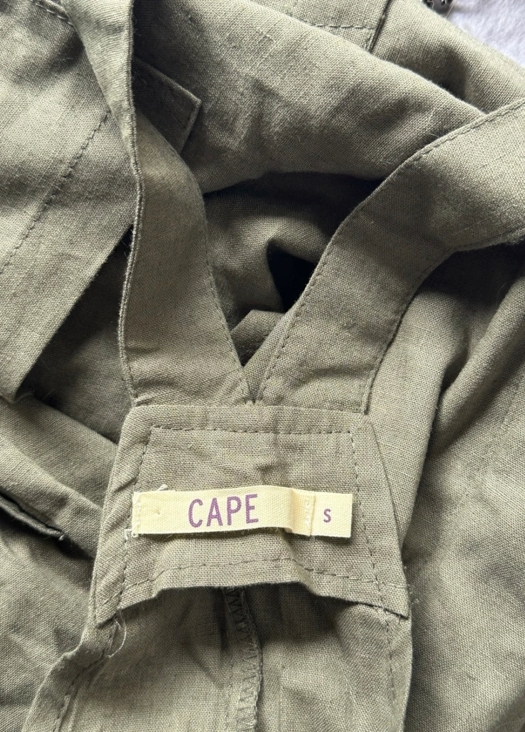 Cape Linen Blend Short Overalls - Comfortable Grey Summer Casual Wear S - Image 8