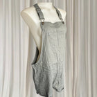 Cape Linen Blend Short Overalls - Comfortable Grey Summer Casual Wear S - Image 2