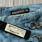 Dangerfield Liz Pleated Mini Denim Skort Buckle Design Y2K AU10 BNWT  - Image 5