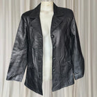Vintage Leather Blazer Valina Australia - Classic Black Genuine Leather Jacket M - Image 2