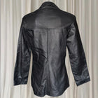 Vintage Leather Blazer Valina Australia - Classic Black Genuine Leather Jacket M - Image 5