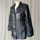 Vintage Leather Blazer Valina Australia - Classic Black Genuine Leather Jacket M - Image 4