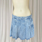 Zara Pleated Y2k Mini Skirt - Acid Wash Denim Finish Large BNWT - Image 1