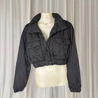 Cropped Utility Jacket - Modern Black Layering Piece Small - Image 1