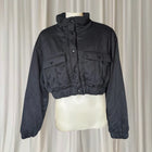 Cropped Utility Jacket - Modern Black Layering Piece Small - Image 2