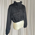 Cropped Utility Jacket - Modern Black Layering Piece Small - Image 4
