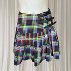Black Friday Plaid Buckle Mini Skirt - Multi-Colour Pleated Design AU10 BNWT - Image 1