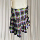 Black Friday Plaid Buckle Mini Skirt - Multi-Colour Pleated Design AU10 BNWT - Image 4