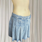 Denim Mini Skirt Y2k Vibe - Acid Wash Pleated Silhouette Size L - Image 3