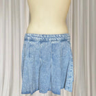 Denim Mini Skirt Y2k Vibe - Acid Wash Pleated Silhouette Size L - Image 5