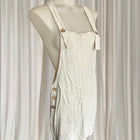 Mooloola Linen Blend Pinafore Dress - Chic Beige Overall Silhouette 10AU - Image 3