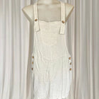 Mooloola Linen Blend Pinafore Dress - Chic Beige Overall Silhouette 10AU - Image 1