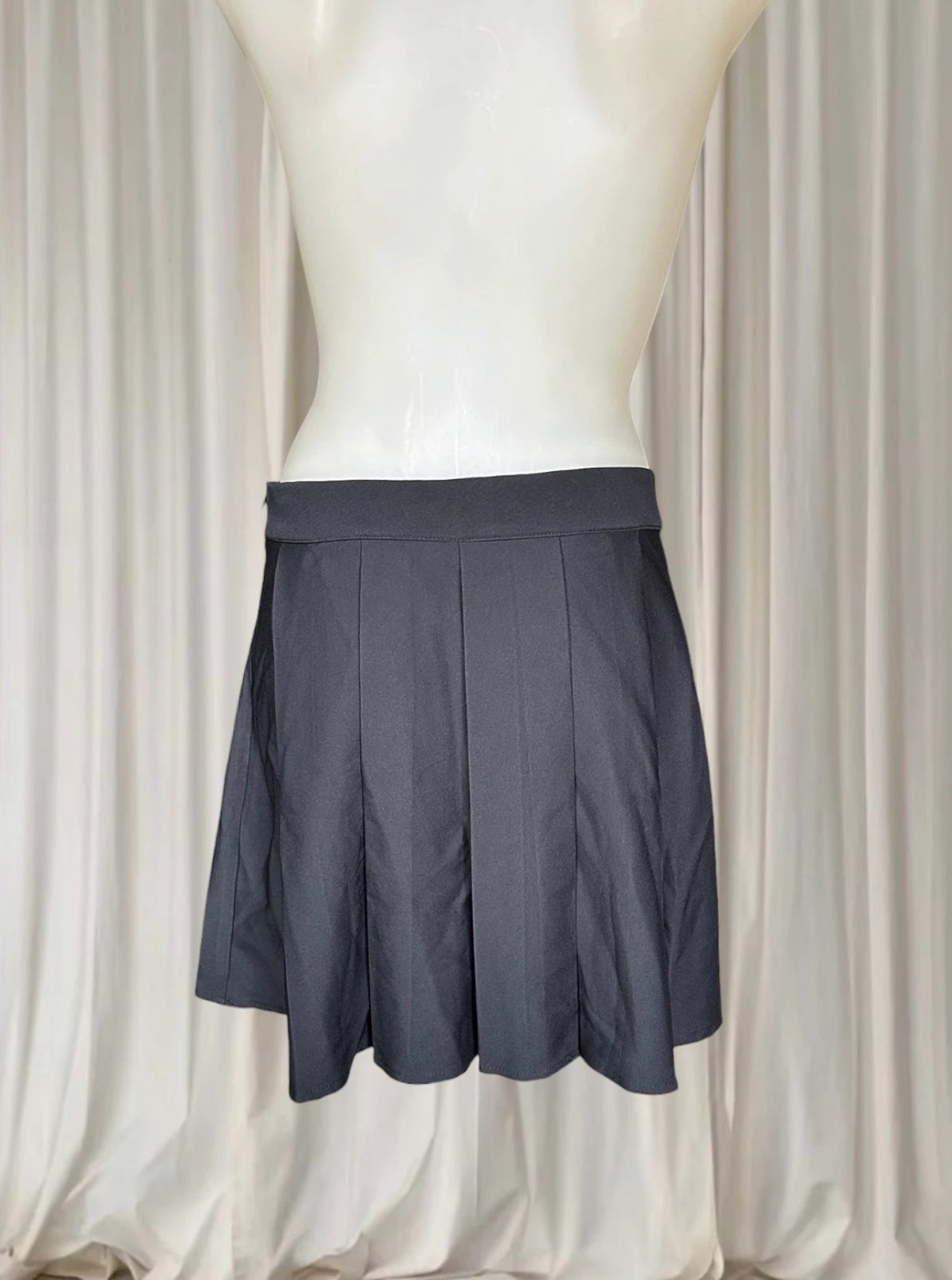 Y2k Grunge Classic Pleated Mini Skirt - High-Waisted Black Versatile Style L - Image 4