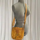 Modapelle Artisan Leather Crossbody Bag - Tan Boho Shoulder Bag - Image 1