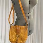 Modapelle Artisan Leather Crossbody Bag - Tan Boho Shoulder Bag - Image 2
