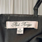 Satin Mini Dress - Pink Rouge Black Bubble Hem with Rhinestone Detail 8AU - Image 6