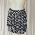 Floral Pleated Mini Skirt - Dotti Classic Black and White Pattern M - Image 5