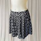 Floral Pleated Mini Skirt - Dotti Classic Black and White Pattern M - Image 3