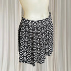 Floral Pleated Mini Skirt - Dotti Classic Black and White Pattern M - Image 4