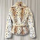 Vintage 2000s Faux Fur Leopard Print Belted Jacket Size Small - Image 5
