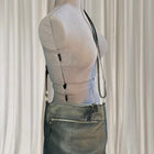Genuine Leather Zip Crossbody Bag - Versatile Black Everyday Accessory - Image 2